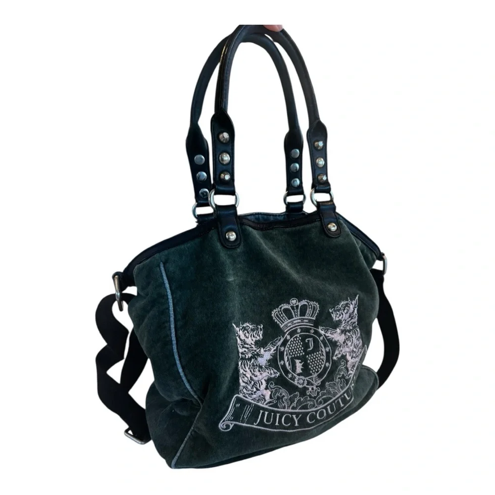 Juicy Couture Royal Scotty Tote – Green Velour (Project Bag) - Picture 2 of 11